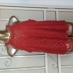 MONTEAU Lace Sleeveless Choker top. Size L *new* (N6)